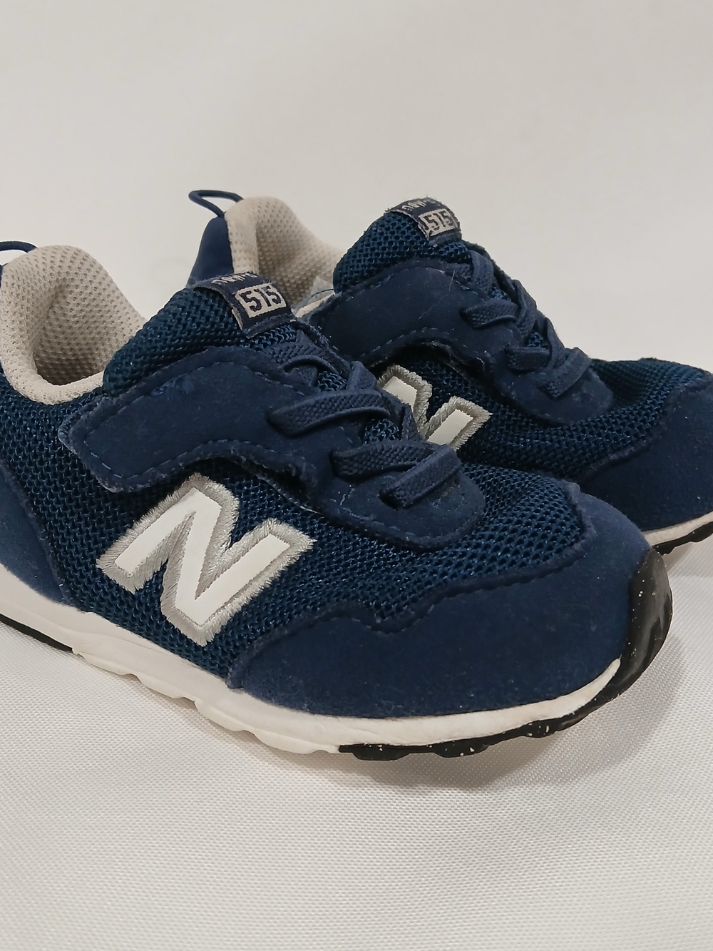 New Balance 515 Navy Blue Hook & Loop Suede Mesh Shoes Boys Girls Toddler Size 6